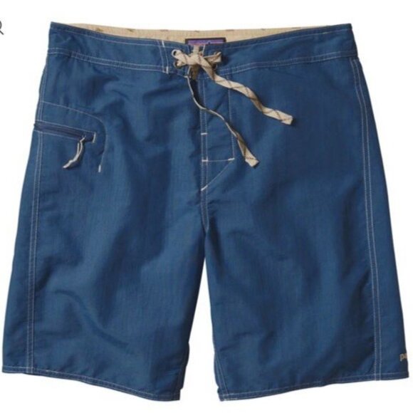 Patagonia 86769 Blue Minimalist Wavefarer Board Shorts Swim Surf Men's Size 36 - Picture 1 of 9